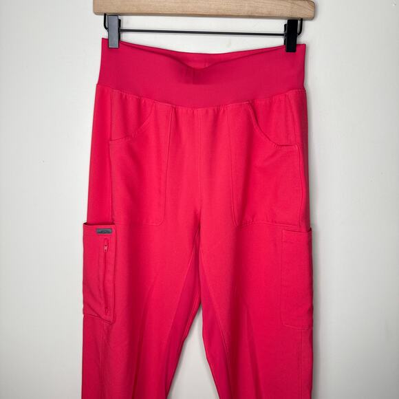 Landau Forward Women's‎ Jogger Scrub Pants Petite Small PS Tea Berry Medical - Picture 5 of 12